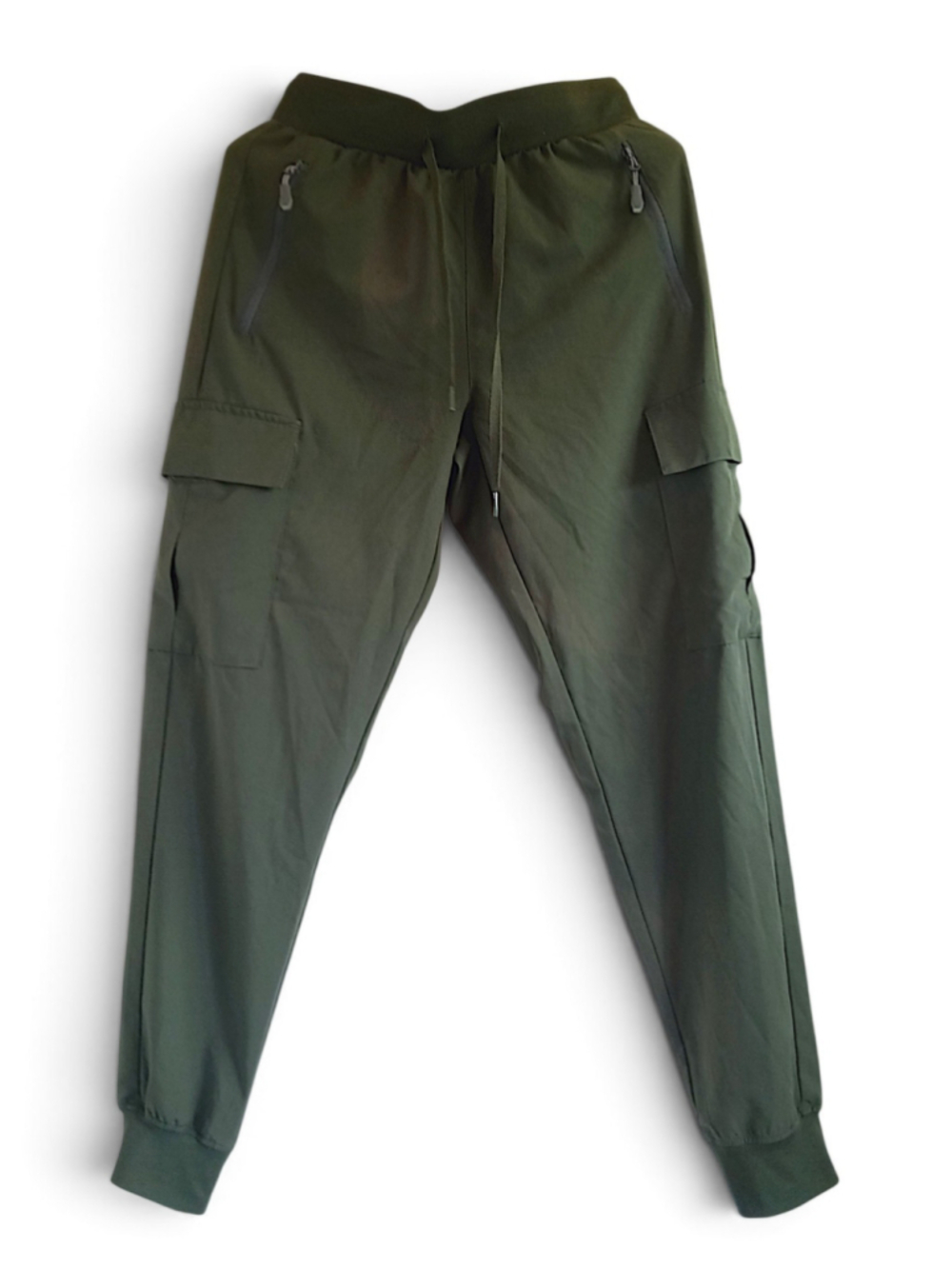 Libin olive green cargo joggers lightweight stretchy track pants casual comfy sm
